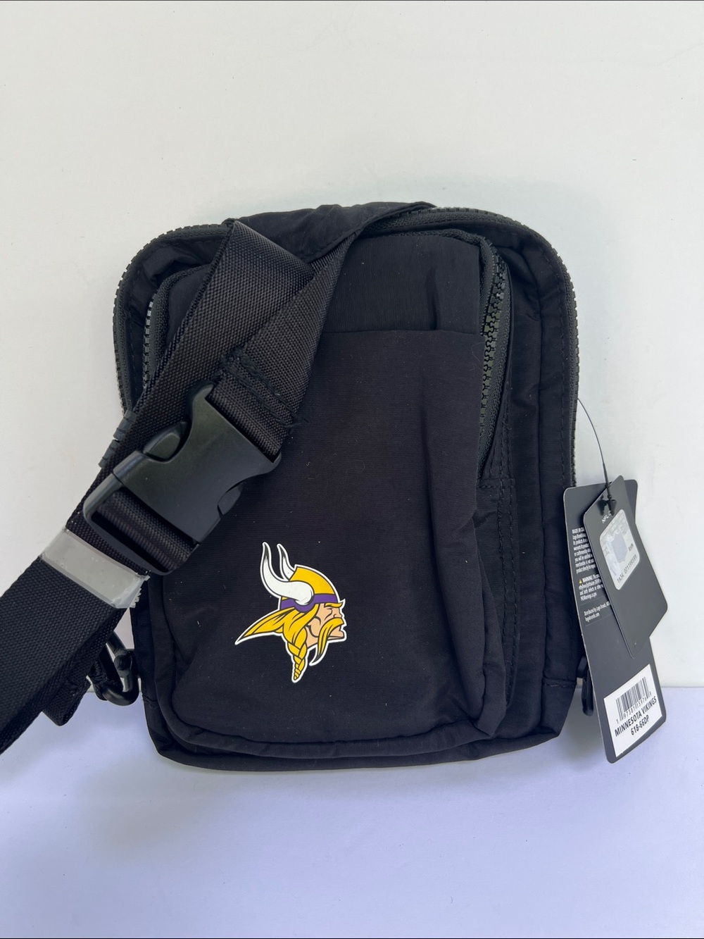 Logo brands Vikings Black Crossbody Sling Bag with Team Logo